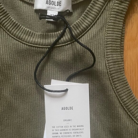 AGOLDE Bailey ribbed tank top, uniform, XS, NWT - Picture 9 of 11